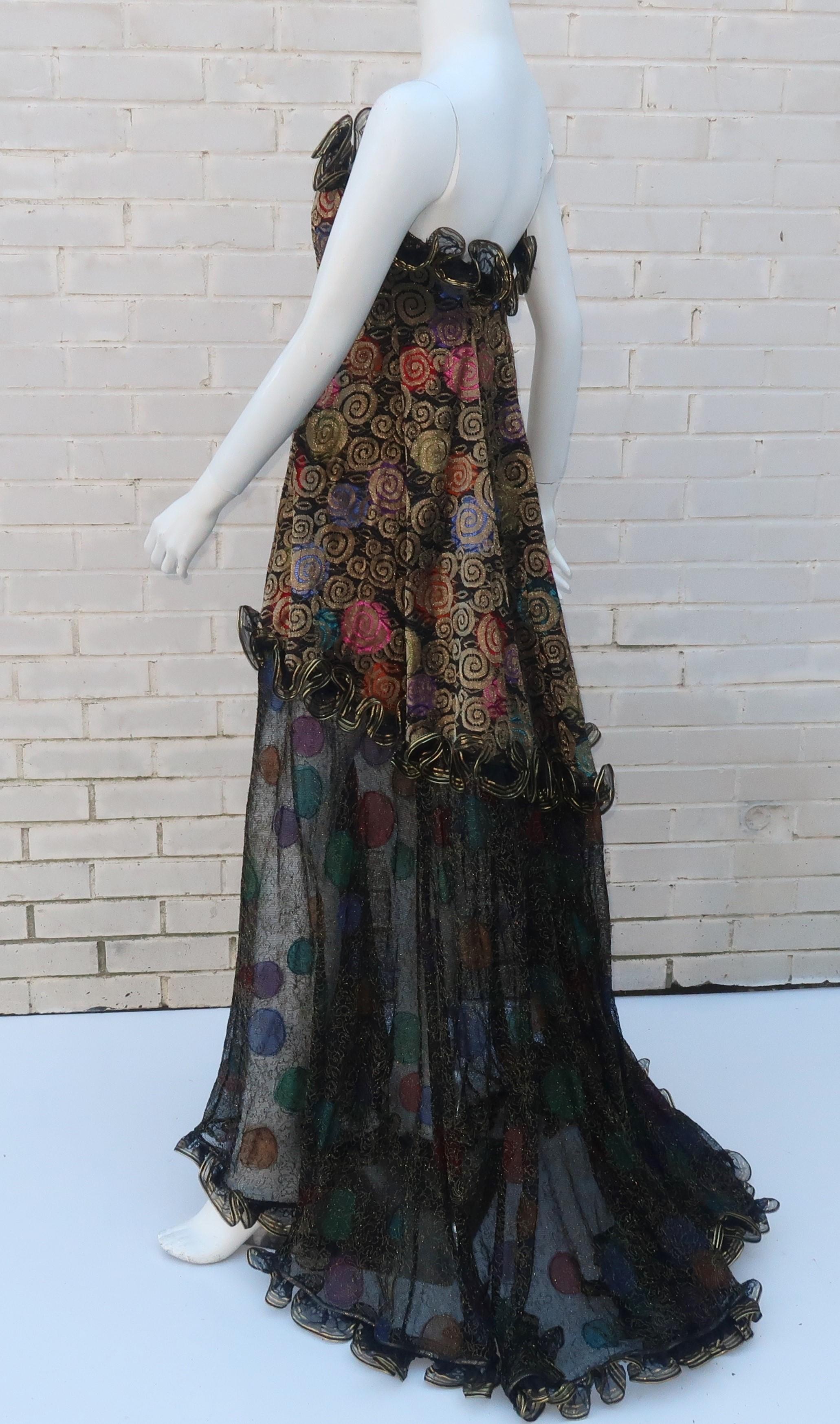 Geoffrey Beene Klimt Inspired Strapless Evening Dress, 1988 5