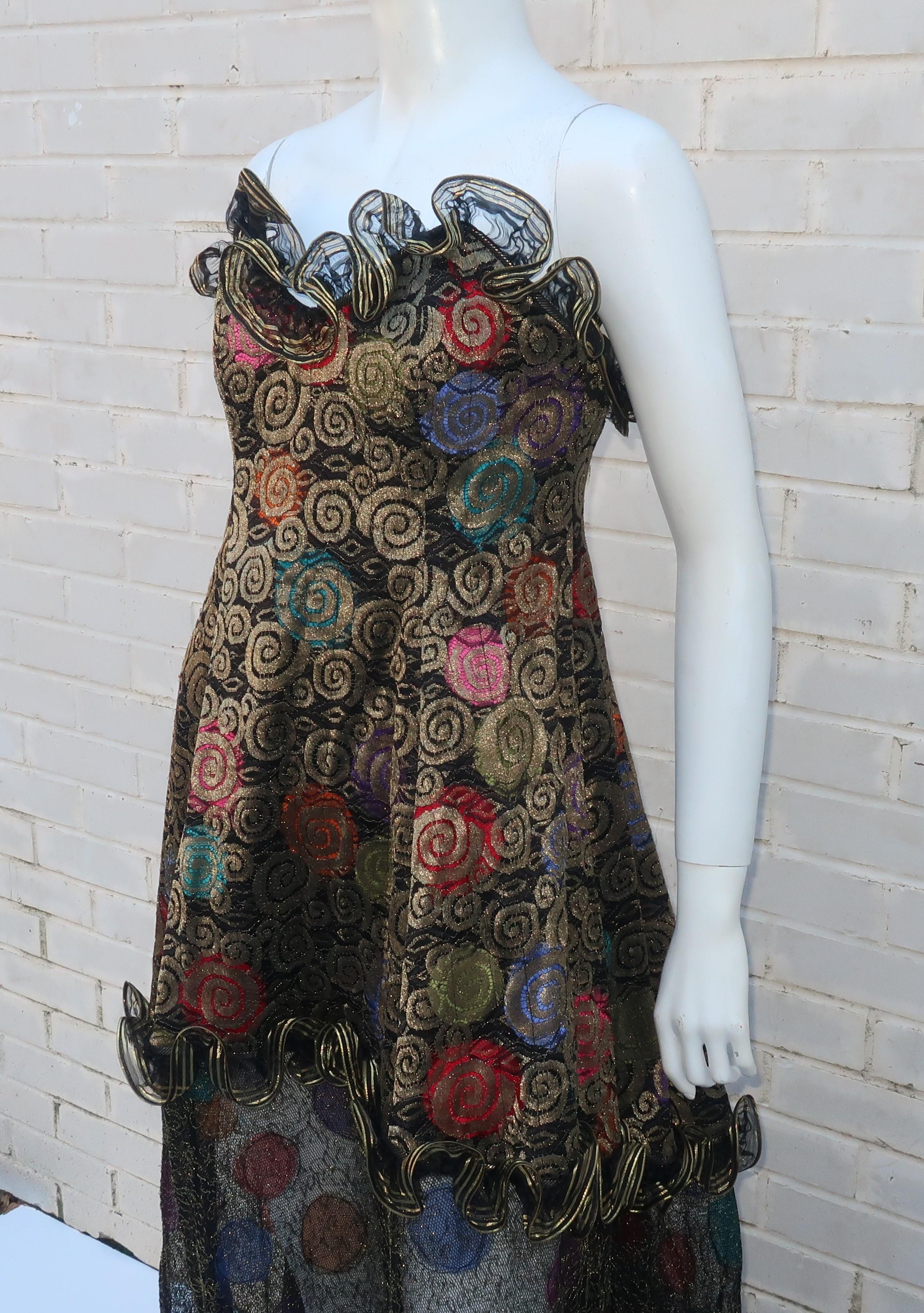 Geoffrey Beene Klimt Inspired Strapless Evening Dress, 1988 1