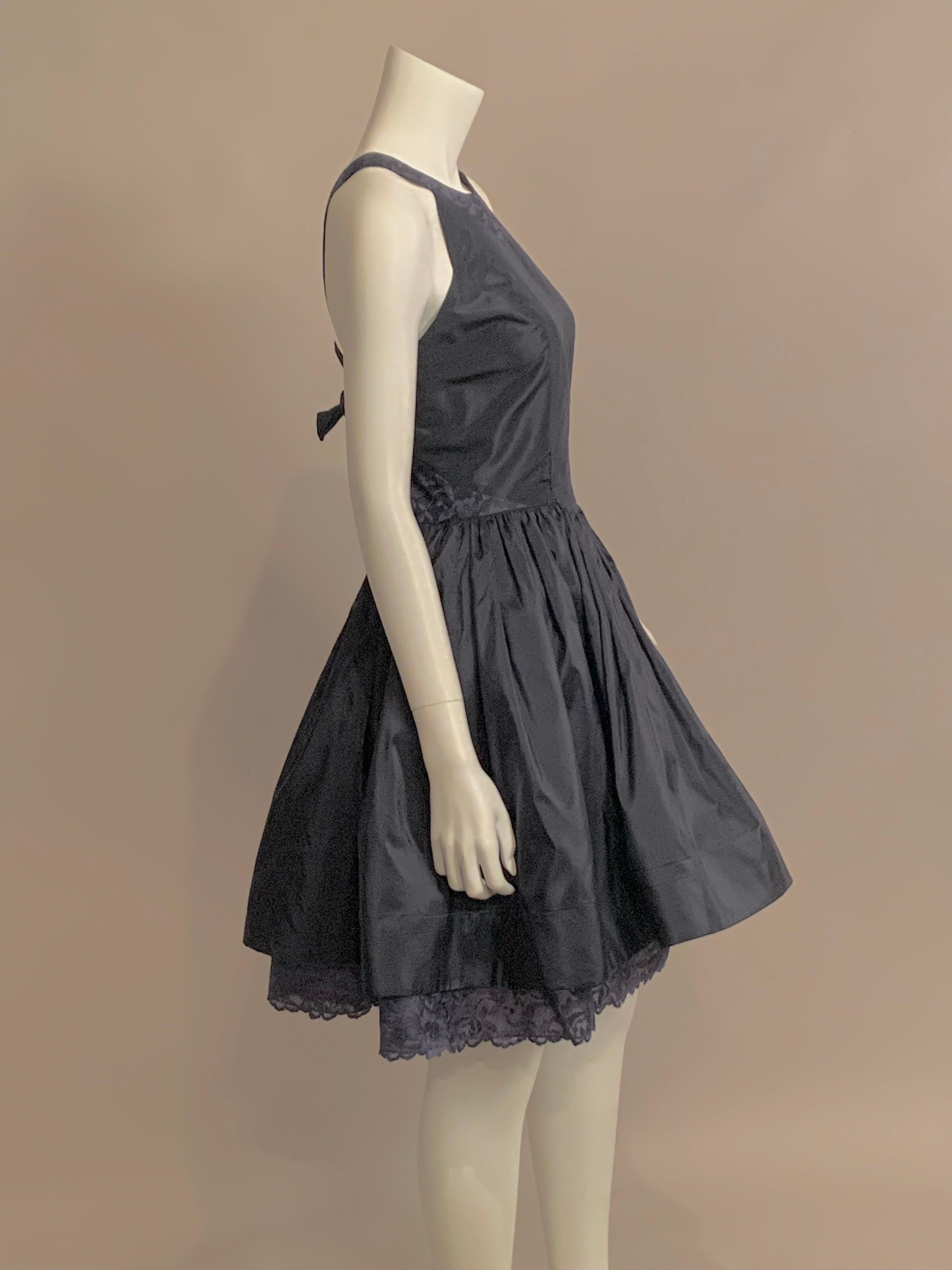 Women's Geoffrey Beene Midnight Blue Lace and Silk Dress