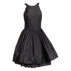 Vintage Geoffrey Beene Midnight Blue Lace and Silk Dress