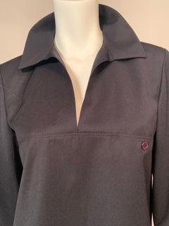 Geoffrey Beene Midnight Blue Wool Sailor Inspired Pullover Top