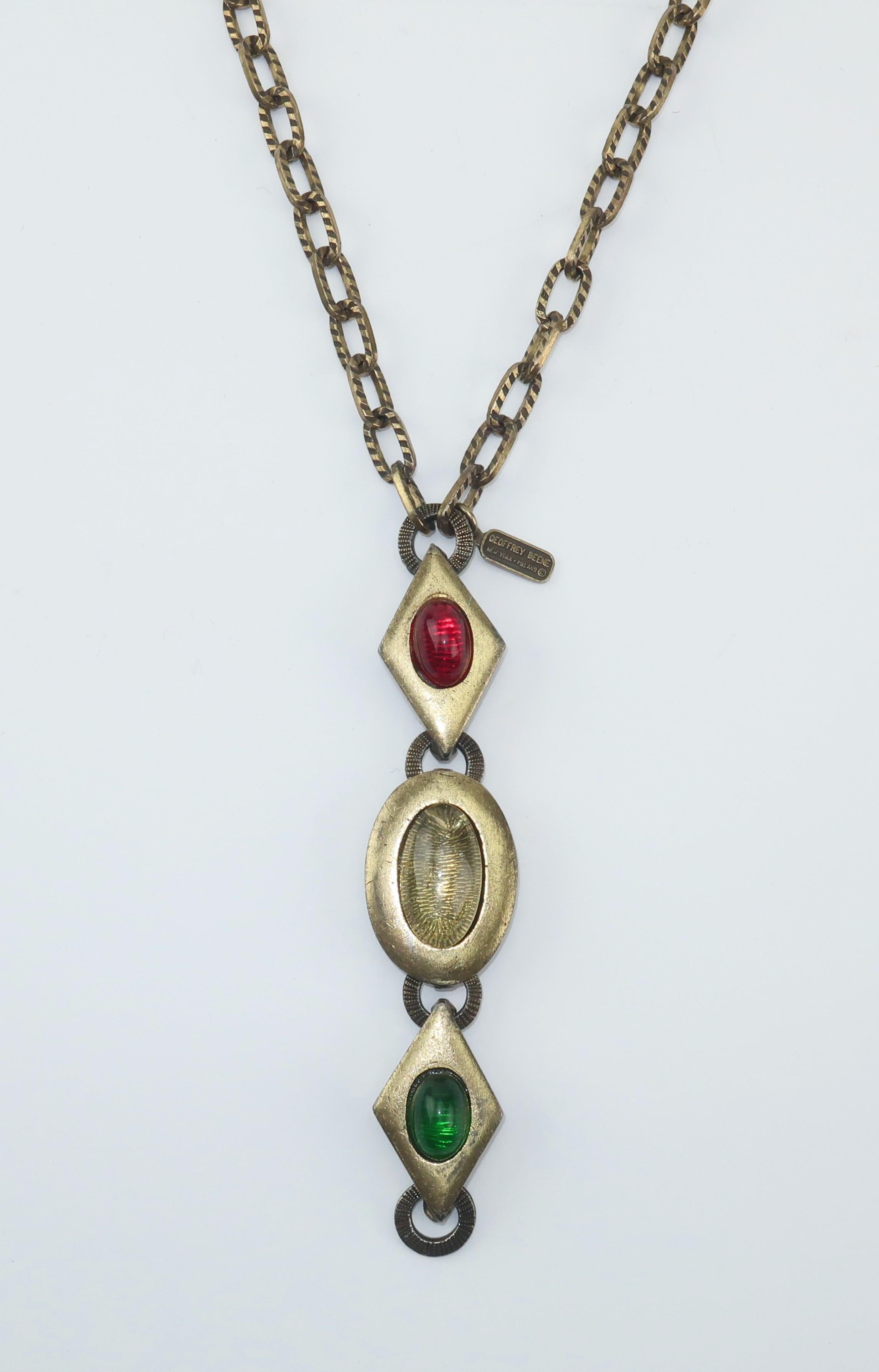 Women's Geoffrey Beene Modernist Drop Pendant Necklace