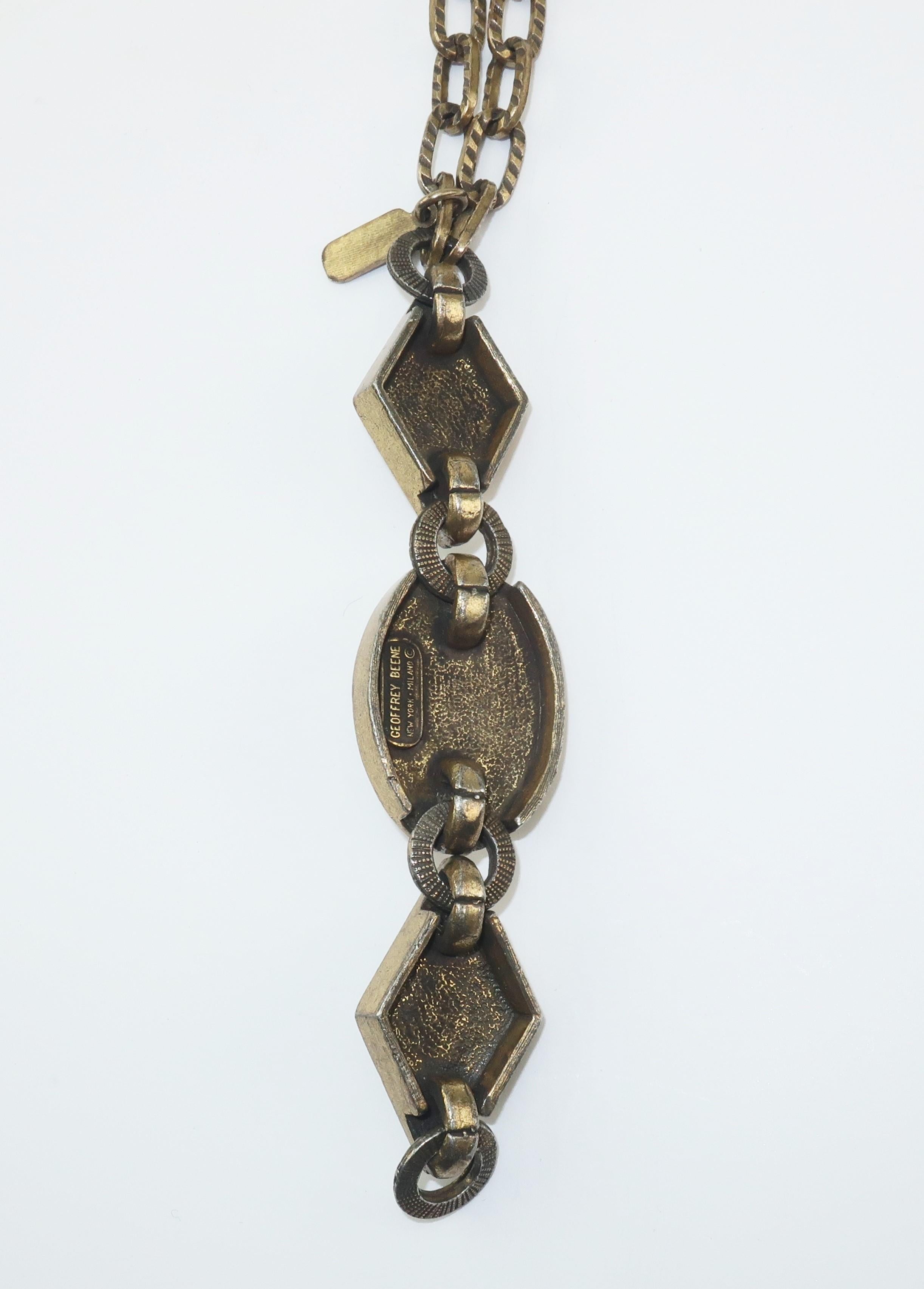 Geoffrey Beene Modernist Drop Pendant Necklace 4