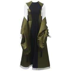 Retro Geoffrey Beene Olive/Black Gown with Stole