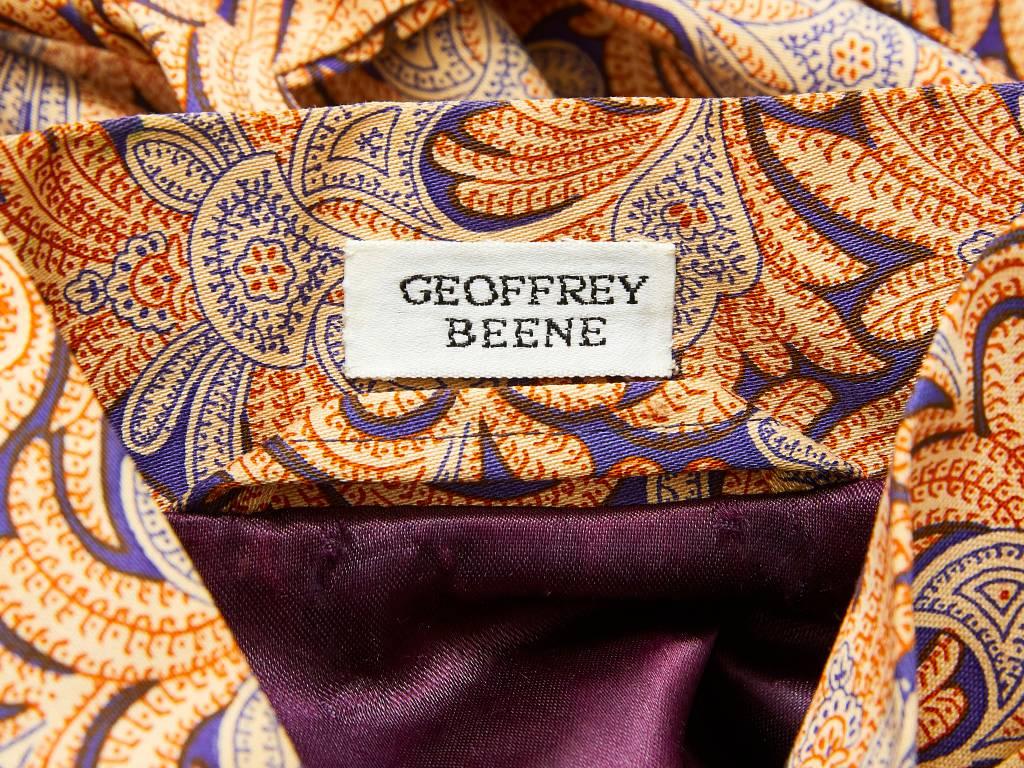 Geoffrey Beene Patterned Belted Kimono  In Excellent Condition In New York, NY