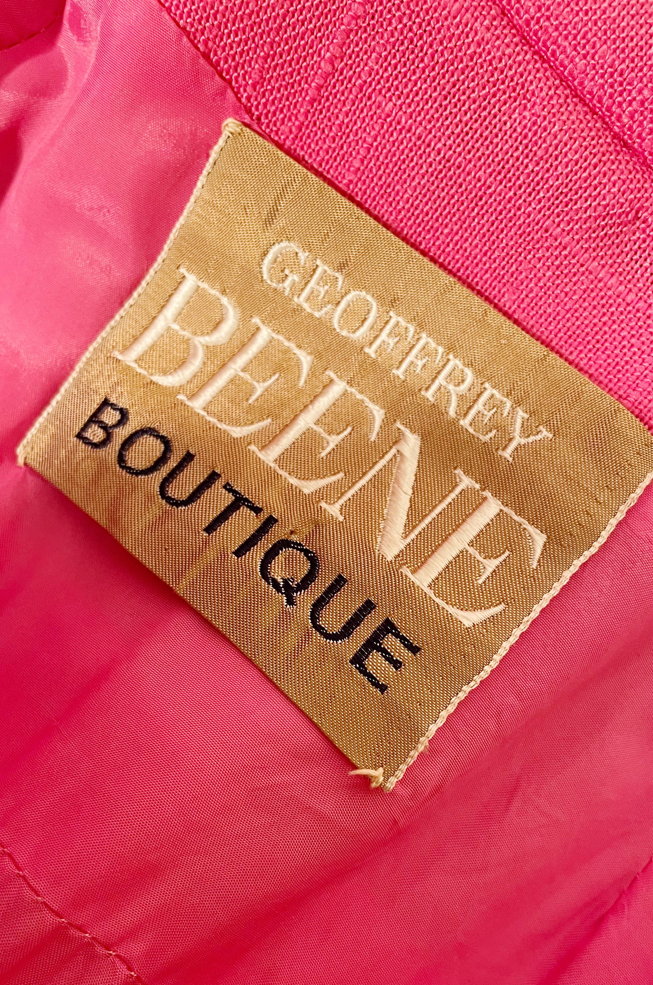 Geoffrey Beene Pink Linen Blazer  For Sale 2