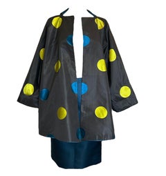 Geoffrey Beene Reversible Evening Coat + Skirt Ensemble, 1980s