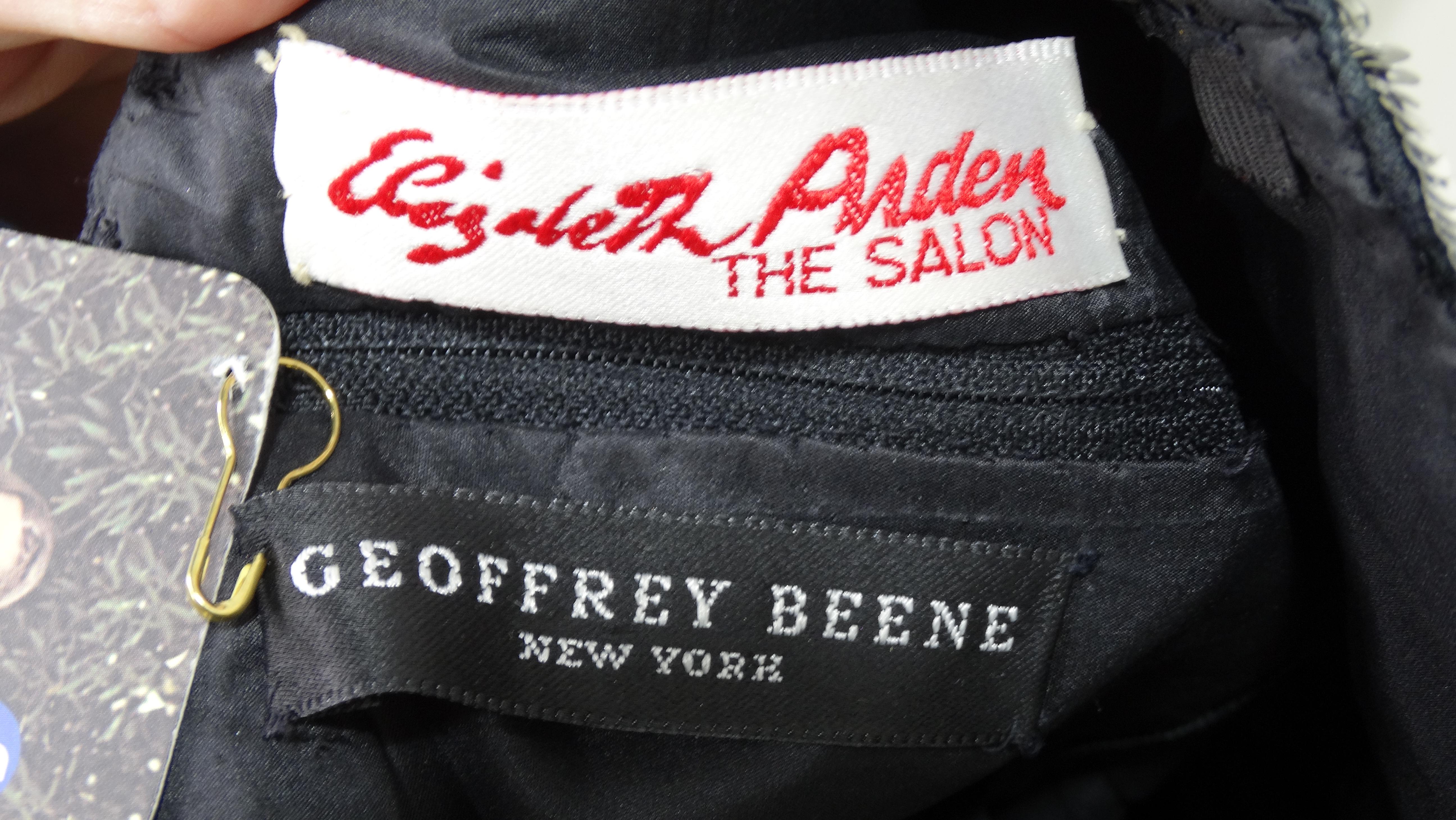 Geoffrey Beene - Mini robe sans bretelles à paillettes en vente 1