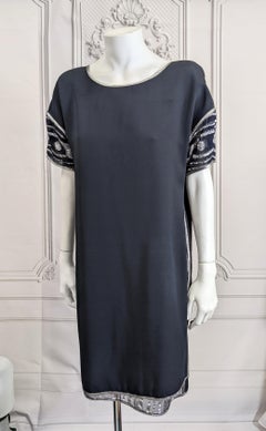 Geoffrey Beene Shift with Sheer Lame Underlay