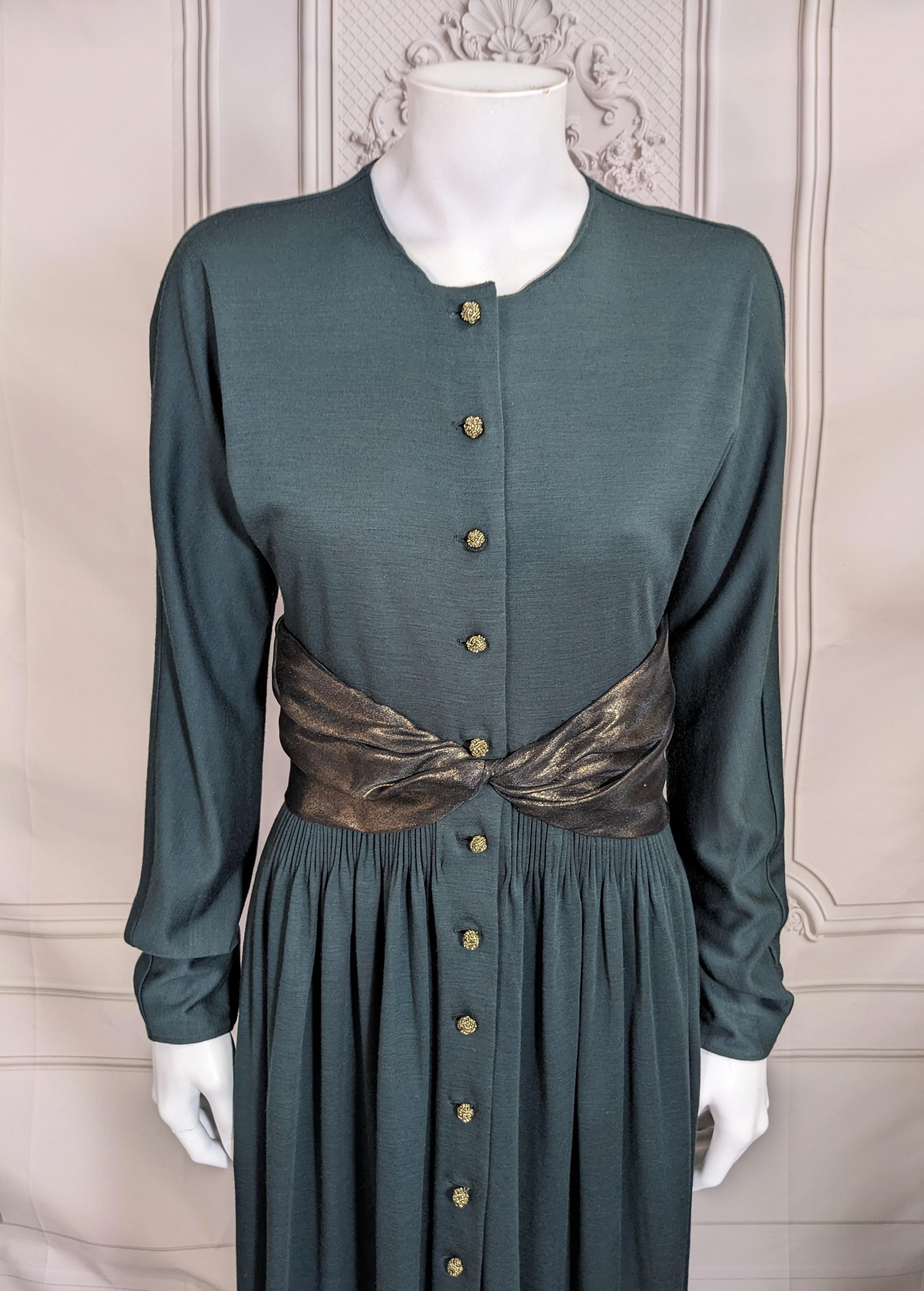 Vestido Geoffrey Beene de punto de cachemira de seda y cojea Negro en venta