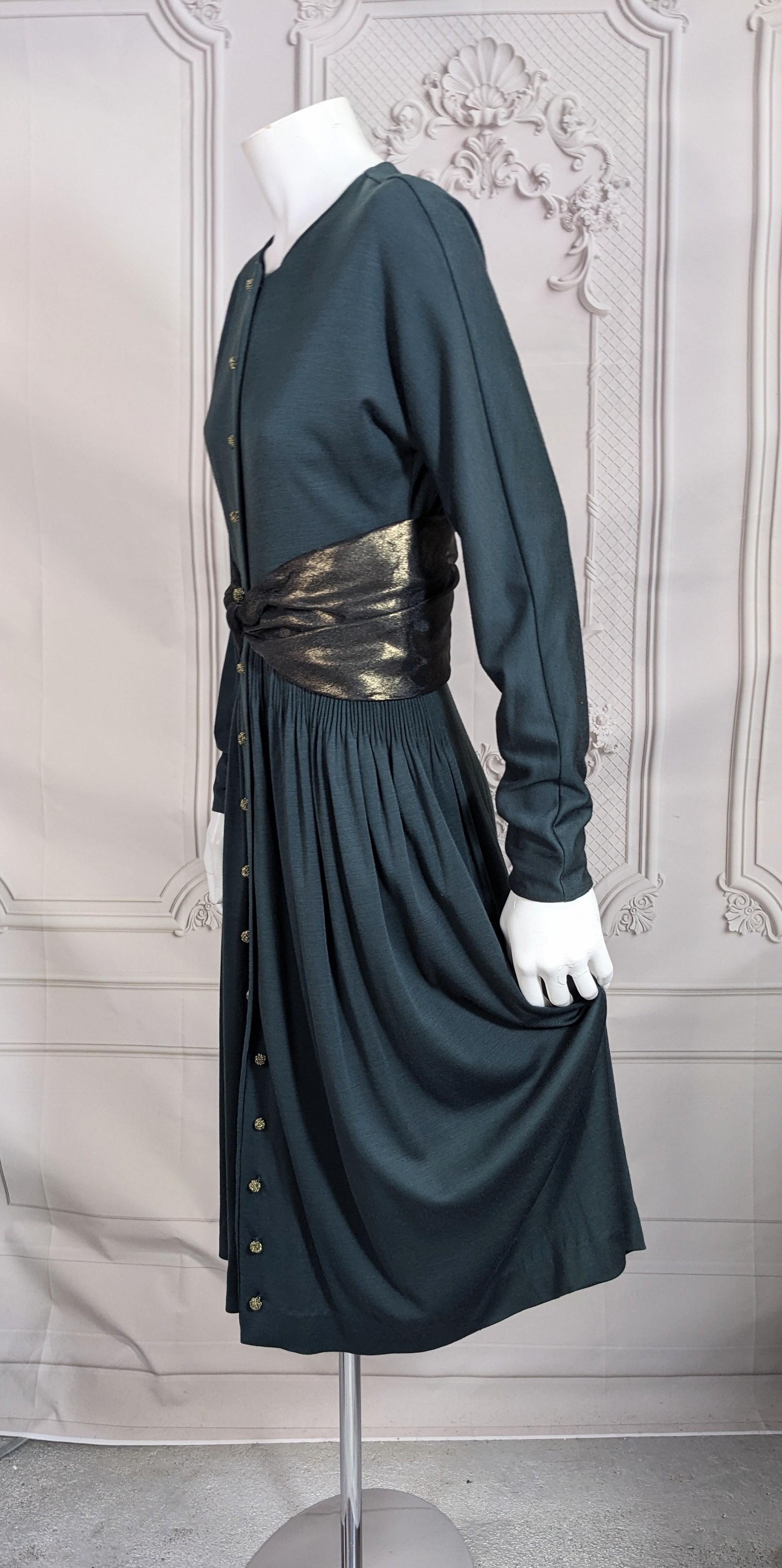 Vestido Geoffrey Beene de punto de cachemira de seda y cojea en venta 1