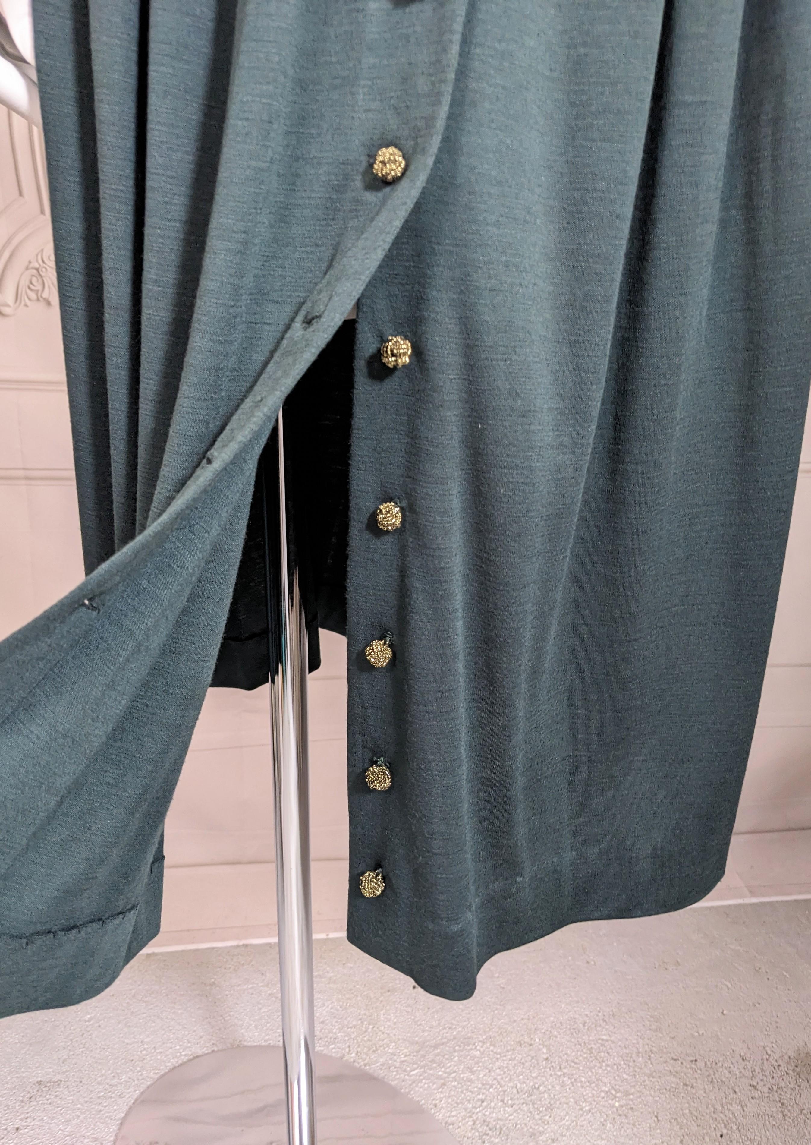Vestido Geoffrey Beene de punto de cachemira de seda y cojea en venta 3