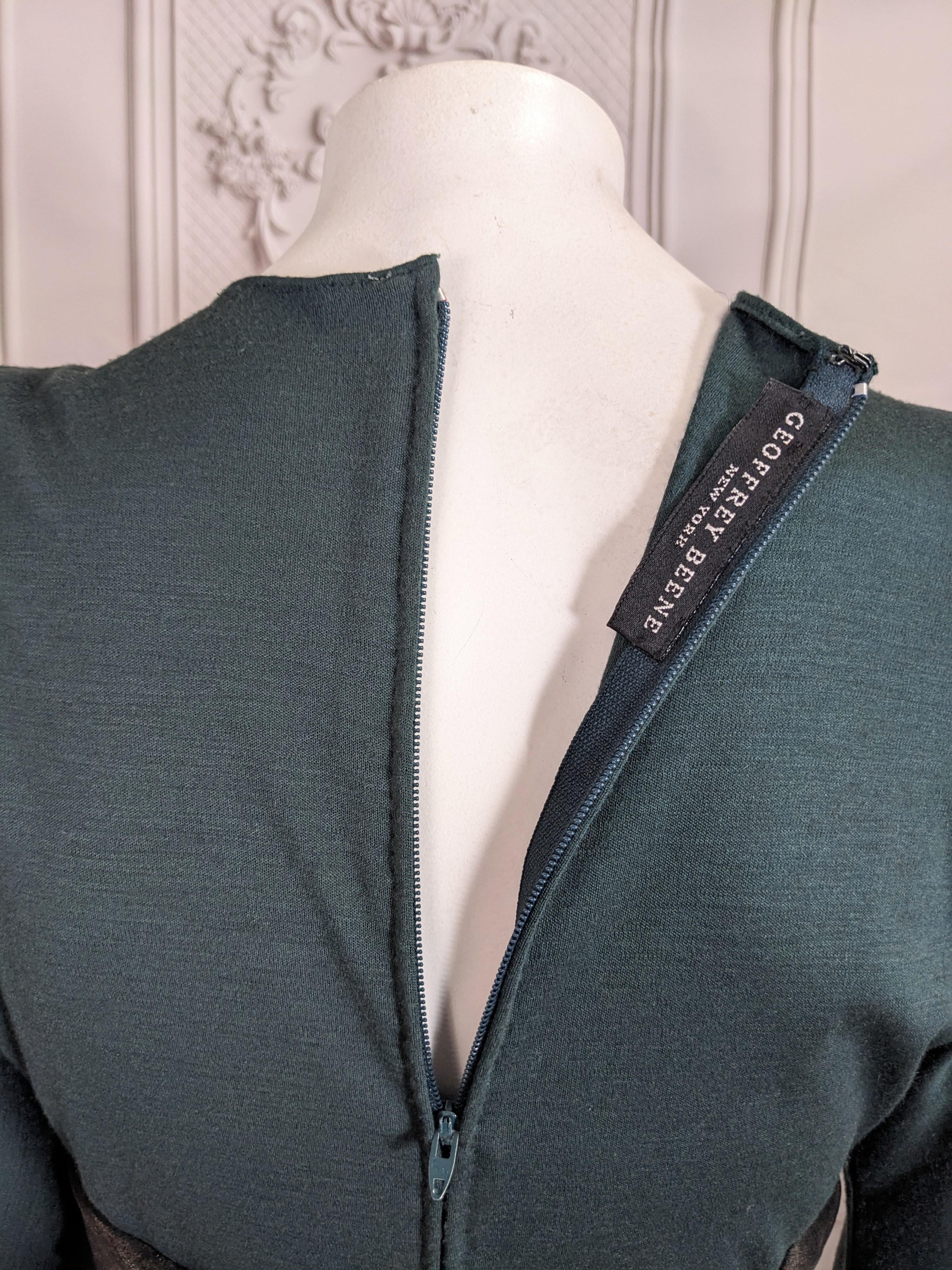 Vestido Geoffrey Beene de punto de cachemira de seda y cojea en venta 4