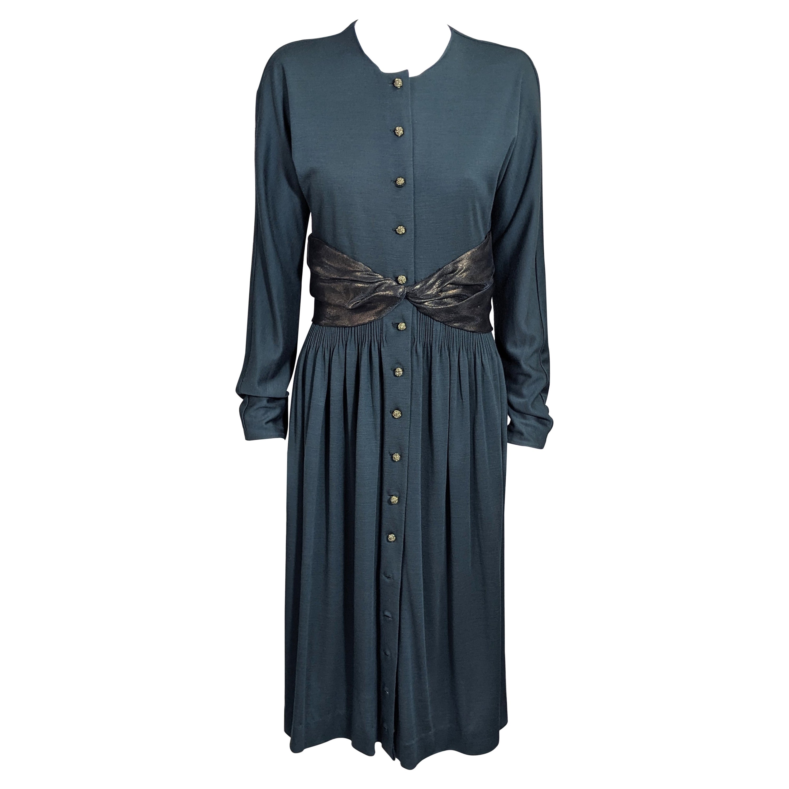 Vestido Geoffrey Beene de punto de cachemira de seda y cojea en venta