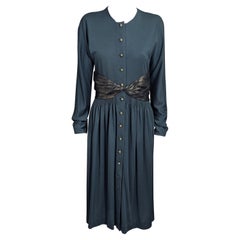 Vestido Geoffrey Beene de punto de cachemira de seda y cojea