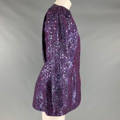 GEOFFREY BEENE Size M Purple Sequined Evening Blazer