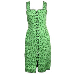 Geoffrey Beene Trompe L'oeil Green Dress New with tags