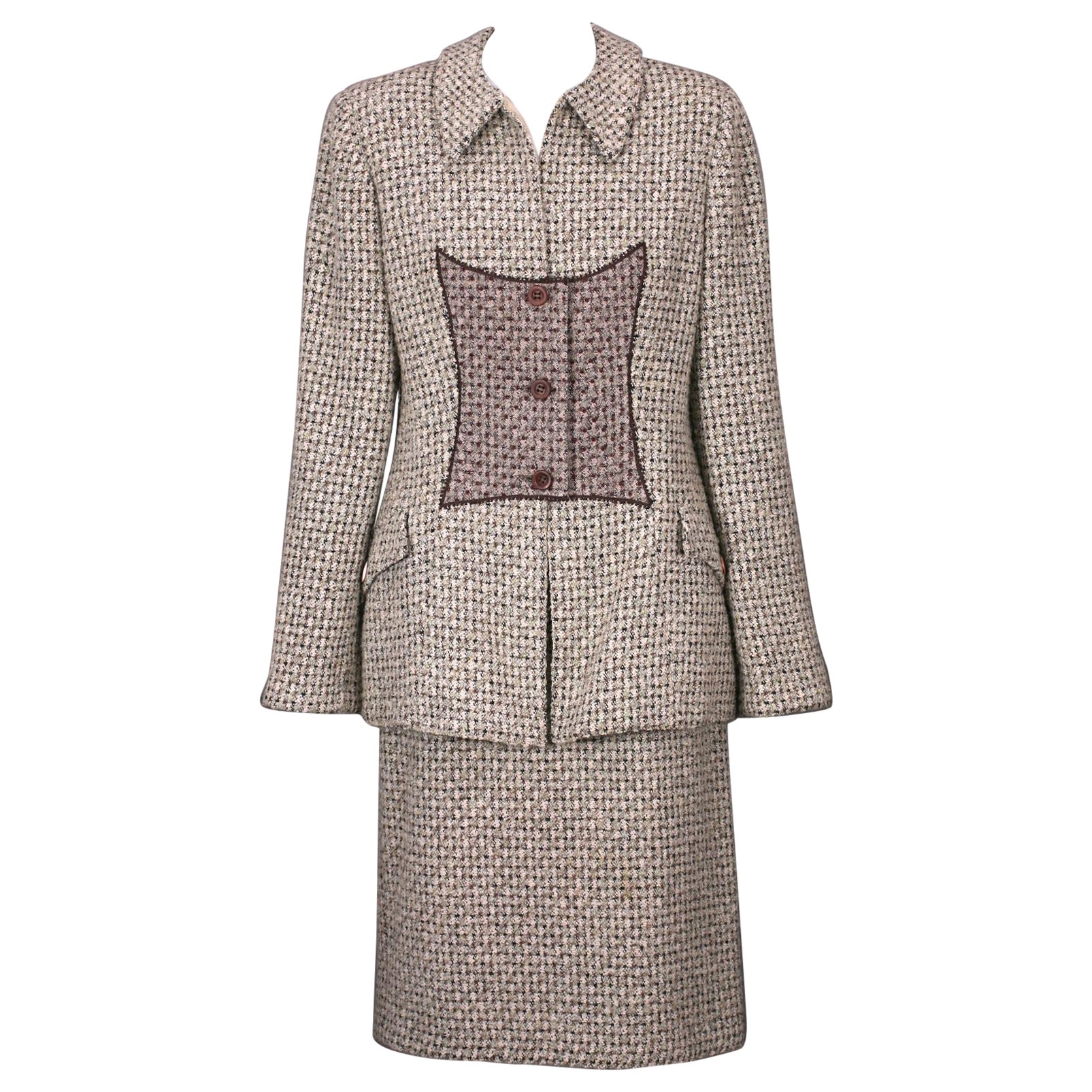 Geoffrey Beene Tweed and Tulle Suit