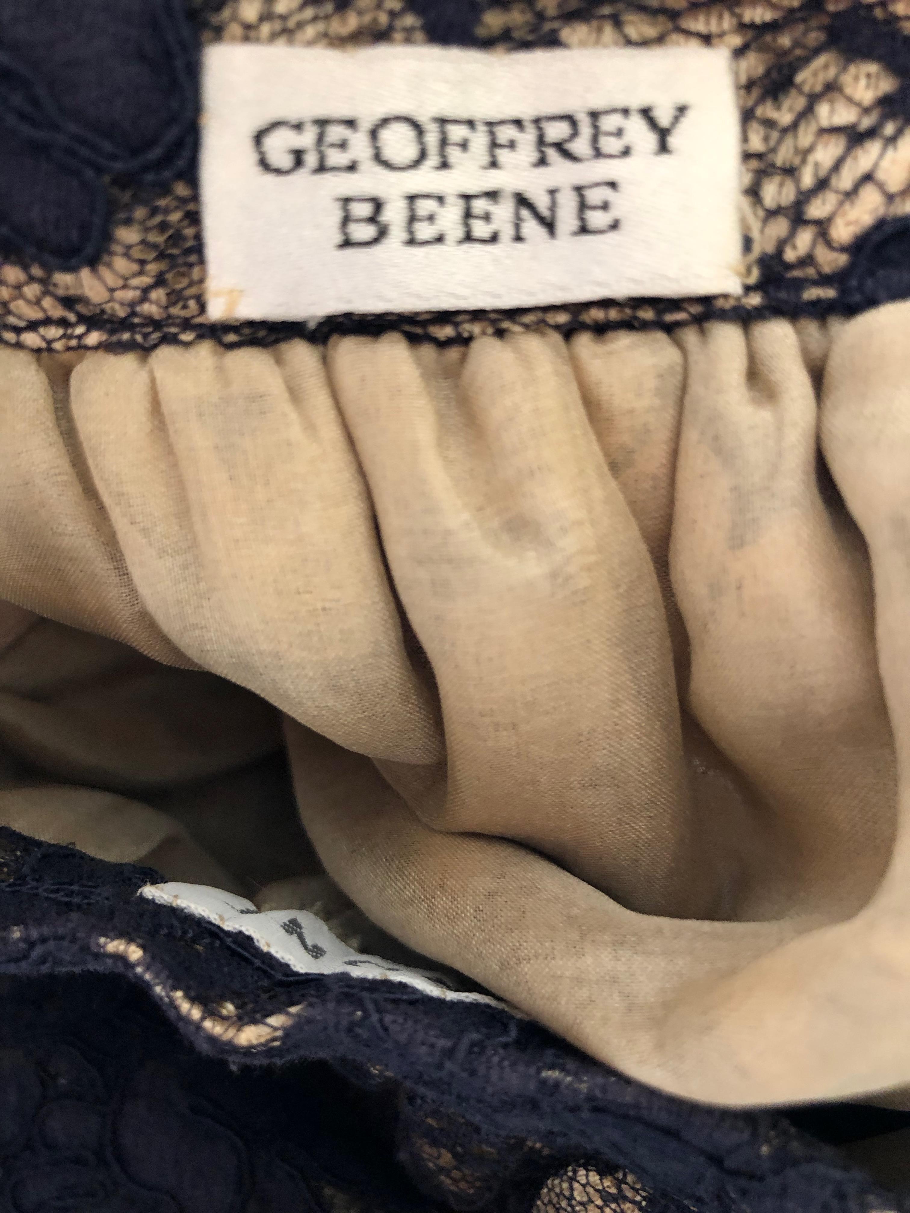 Black Geoffrey Beene Vintage Lace Two Piece Dress Set For Sale