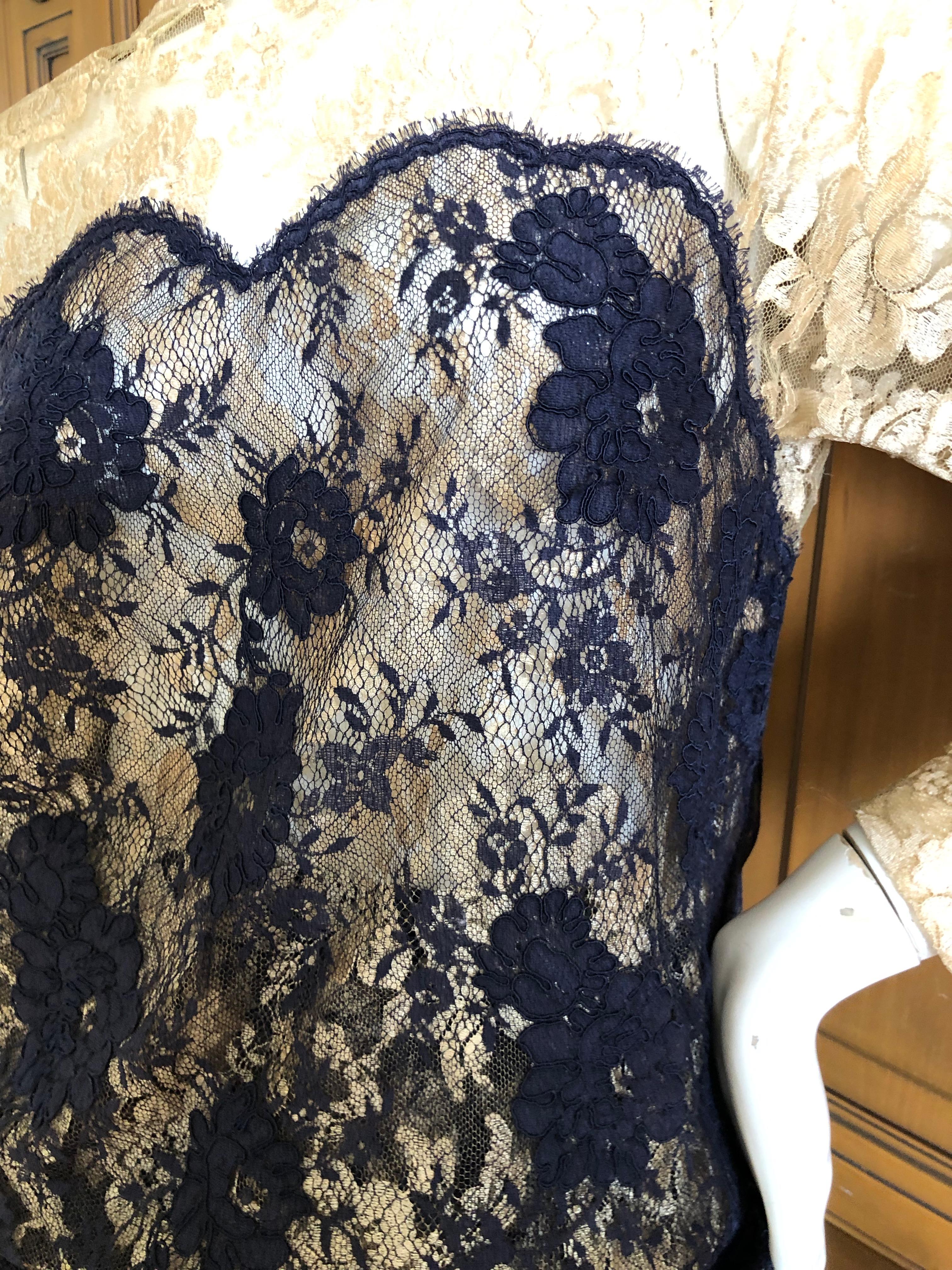 Women's Geoffrey Beene Vintage Lace Two Piece Dress Set For Sale