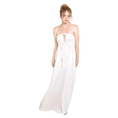 Geoffrey Beene White Grecian Style Strapless Dress