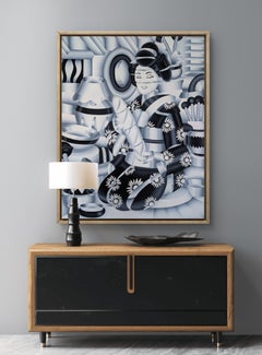 Geoffrey Bouillot - La Geisha à la Baguette, peinture 2025