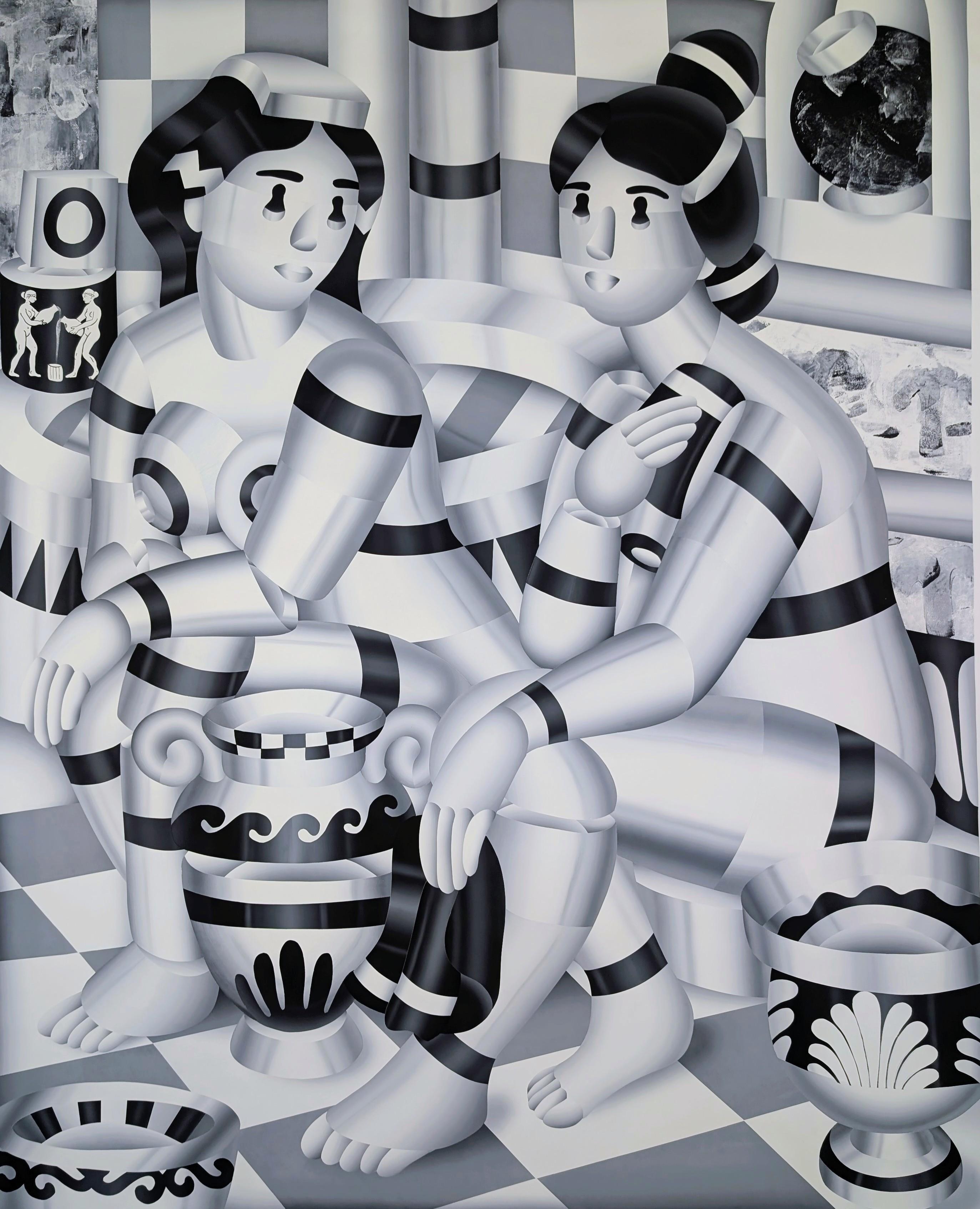 Geoffrey Bouillot - Le Bain, Painting 2025