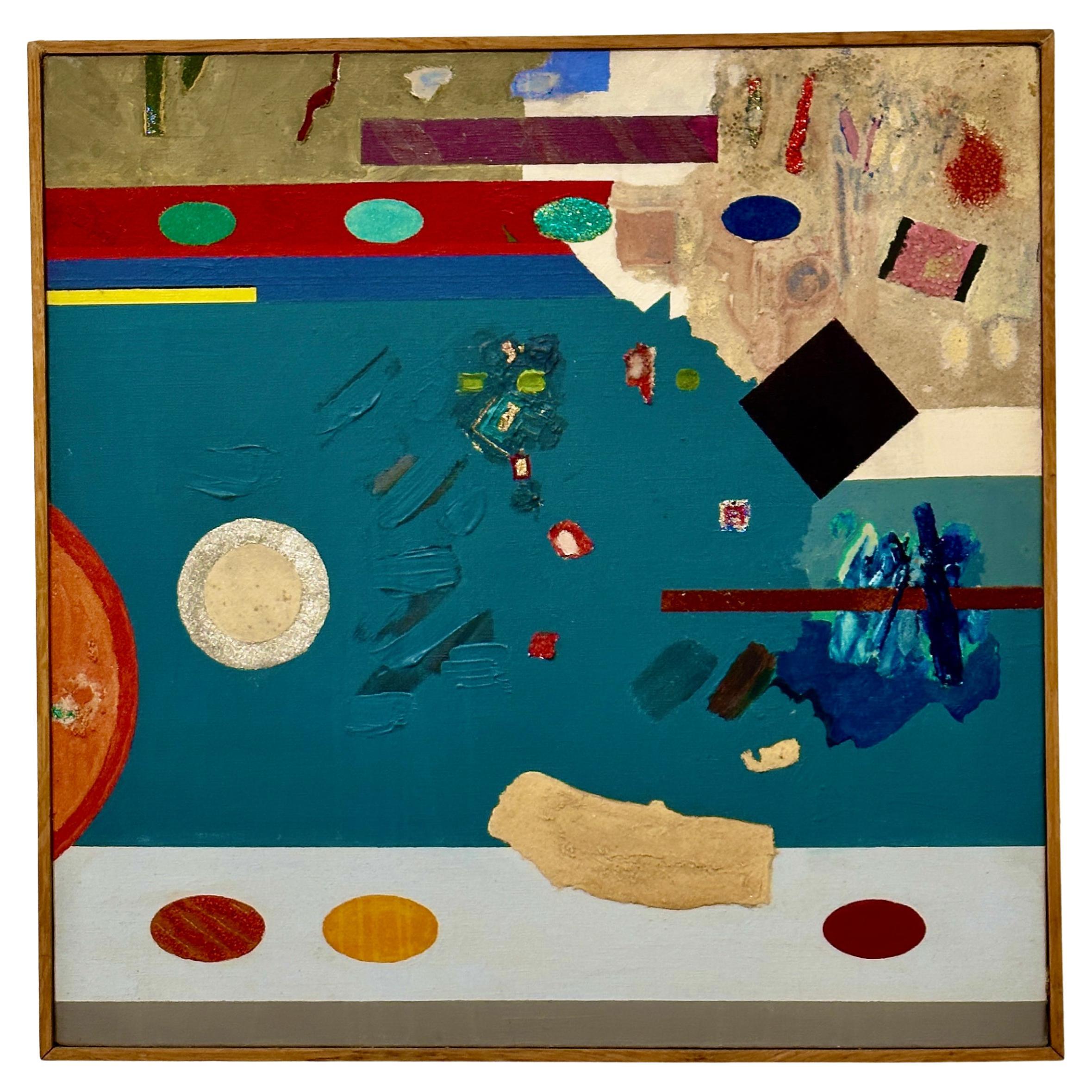 Geoffrey Bowman "Black Diamond",  Olio e tecnica mista su tela, 1984