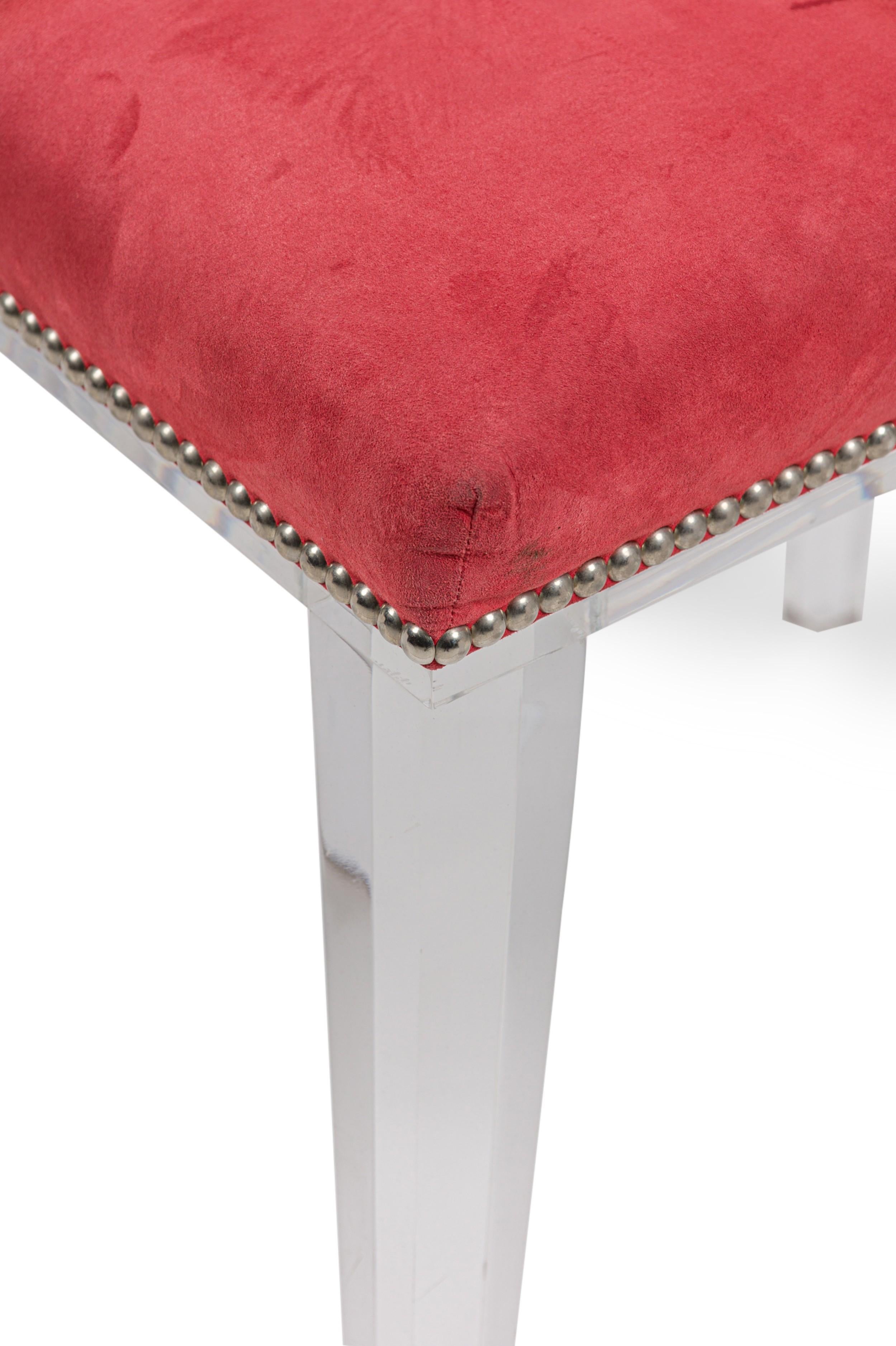 Geoffrey Bradfield Chaise d'appoint cramoisie contemporaine AM Contemporary en vente 3