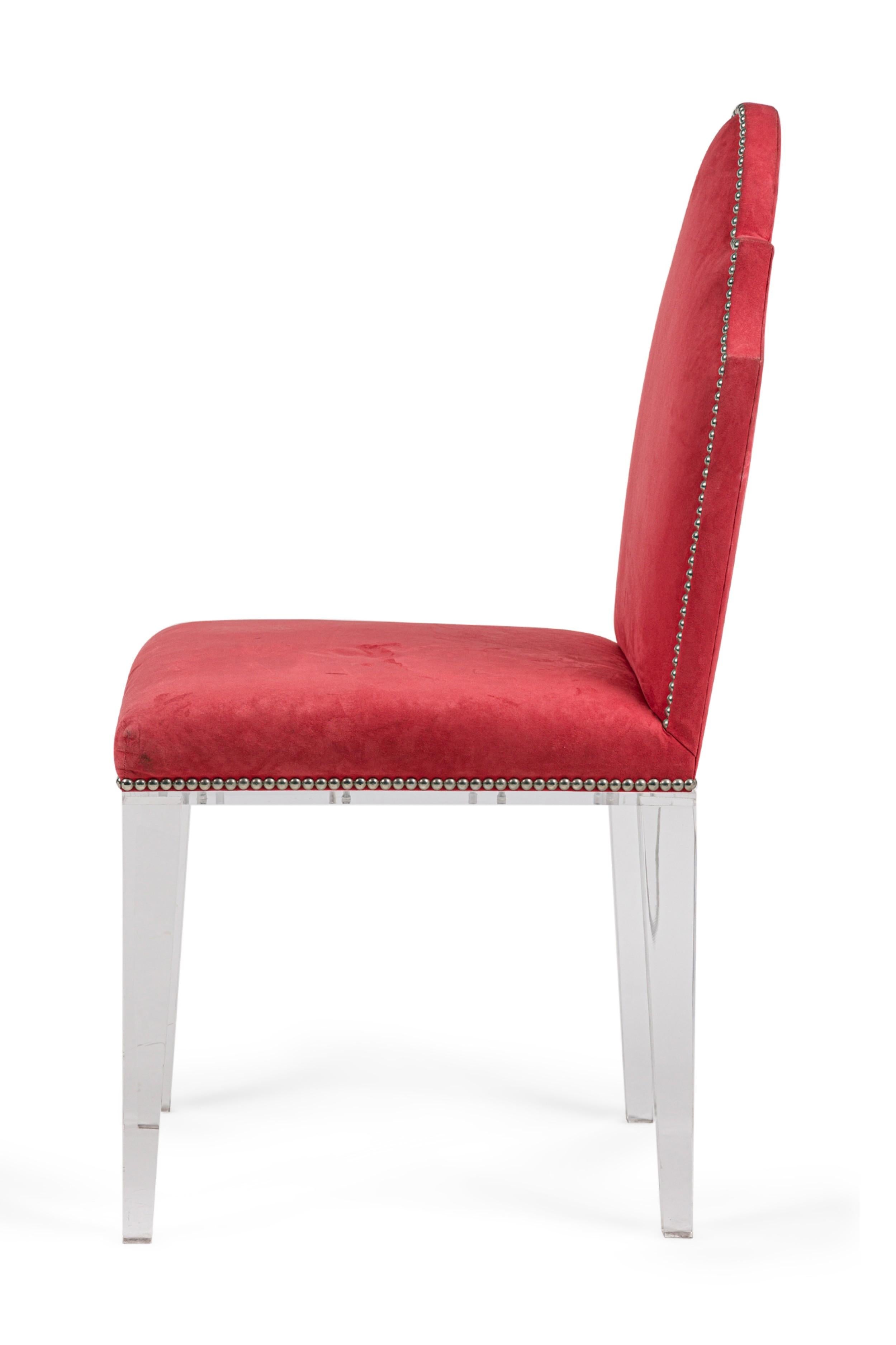 Moderne Geoffrey Bradfield Chaise d'appoint cramoisie contemporaine AM Contemporary en vente