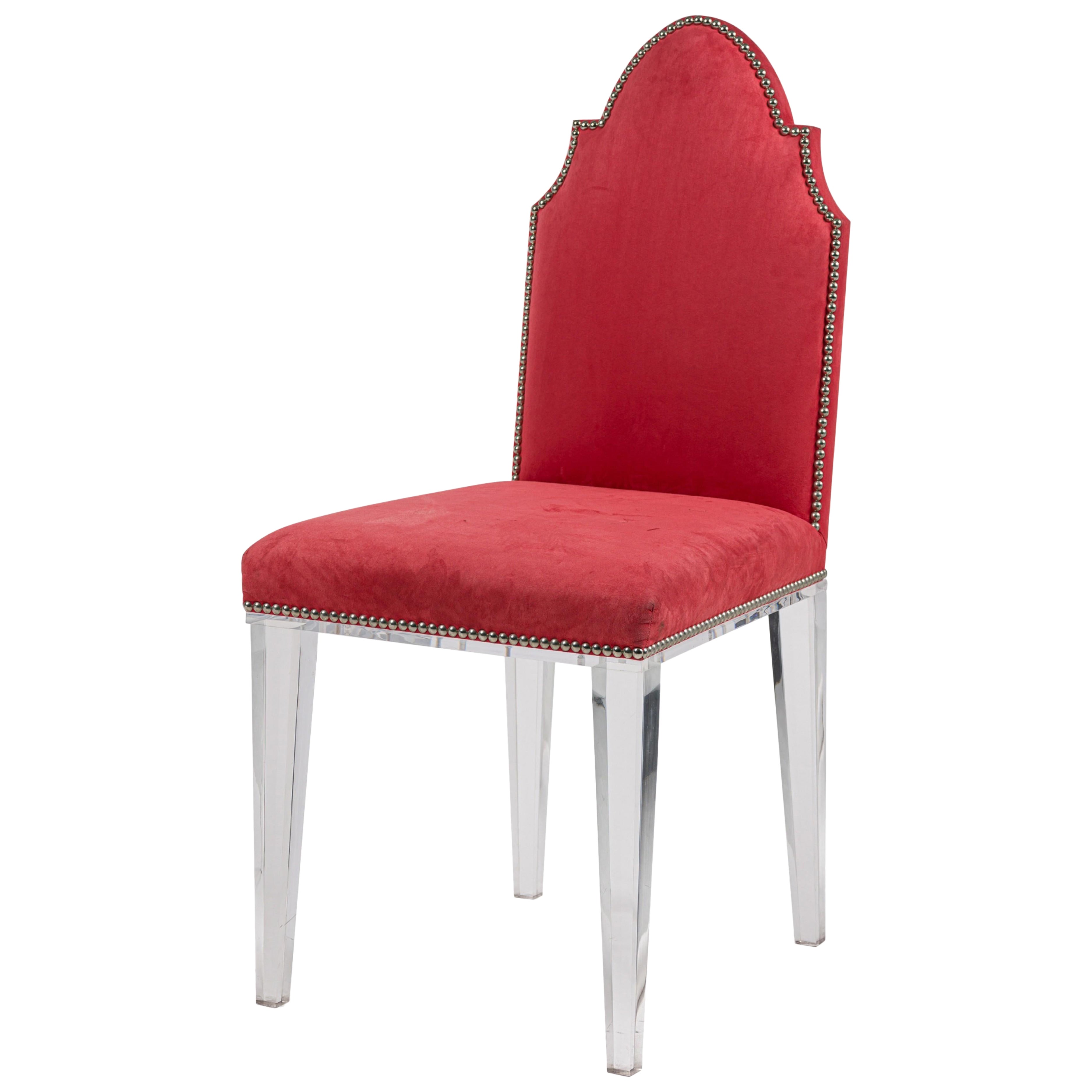 GEOFFREY BRADFIELD American Contemporary Crimson Upholstered Side Chair