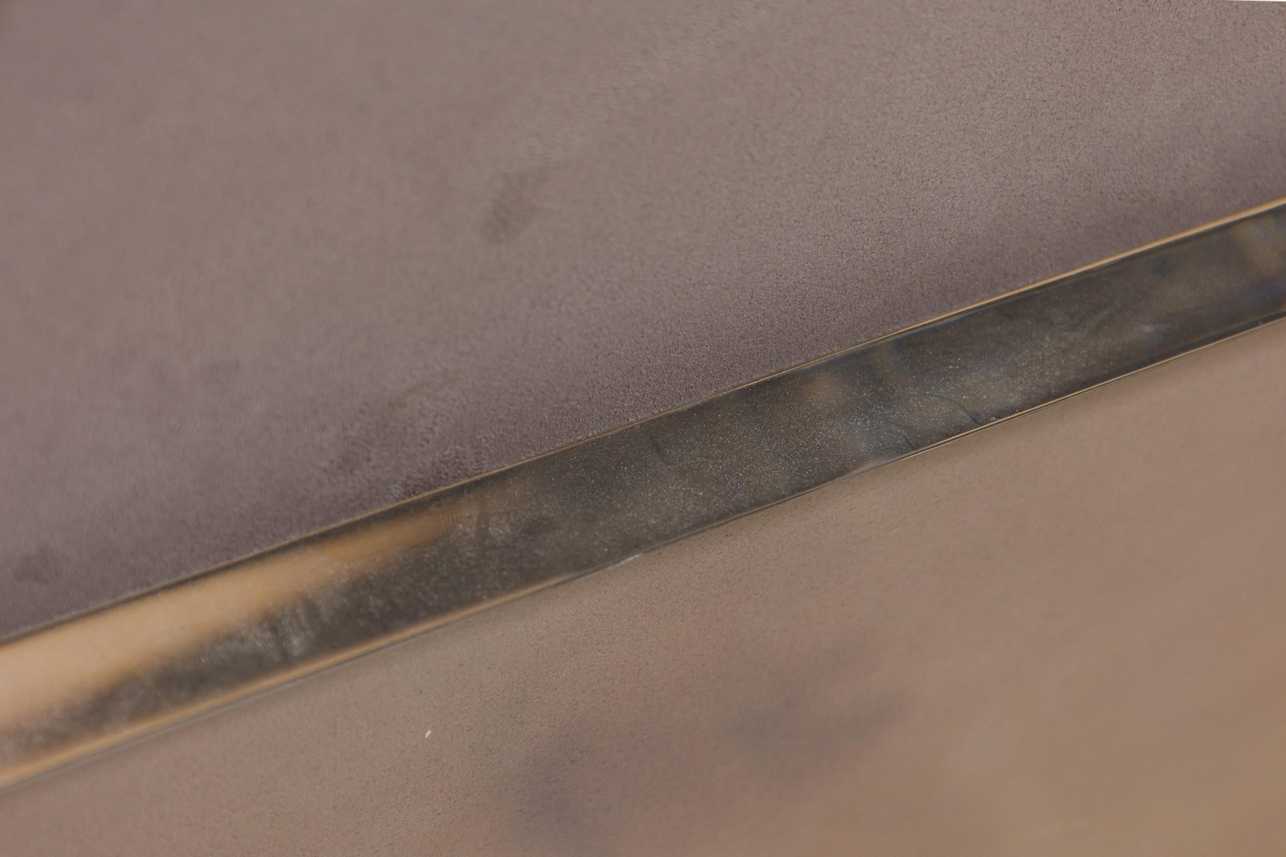 GEOFFREY BRADFIELD American Contemporary Lucite and Suede Loveseat en venta 1