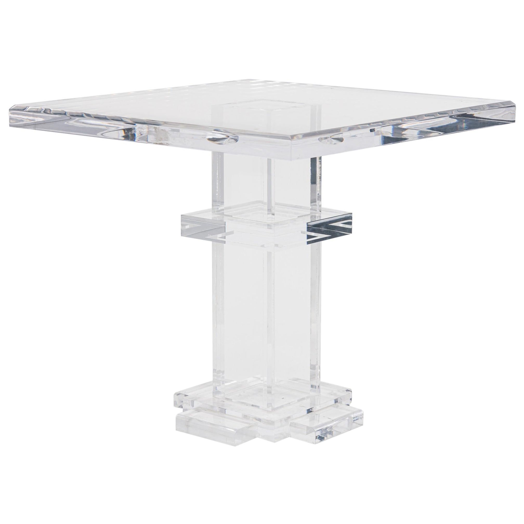 GEOFFREY BRADFIELD American Contemporary Lucite Center Table