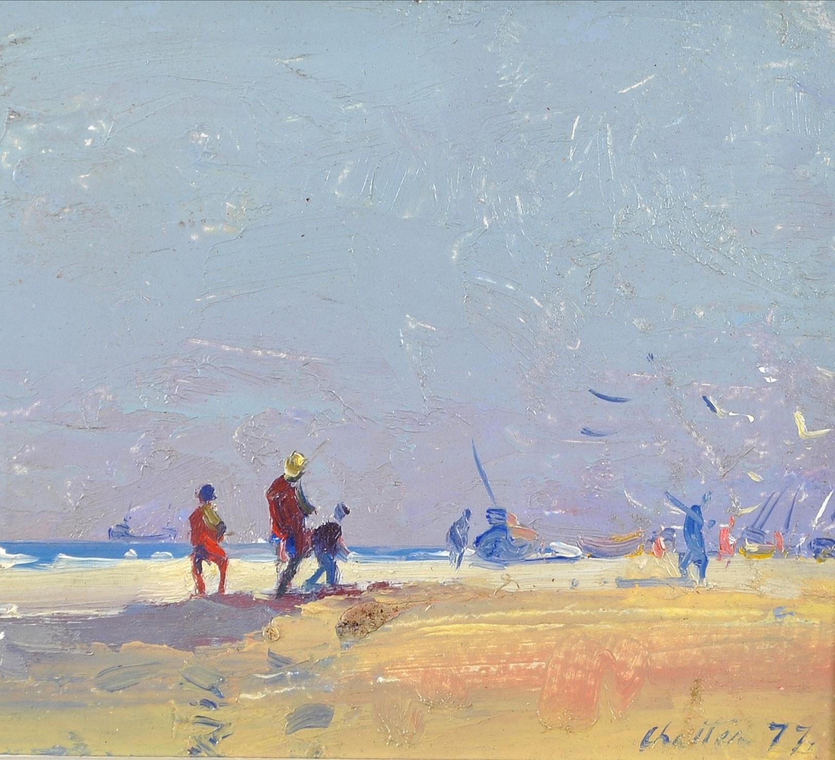 Caister Beach - Impressionist Norfolk Yarmouth East Anglia Landscape Painting For Sale 2
