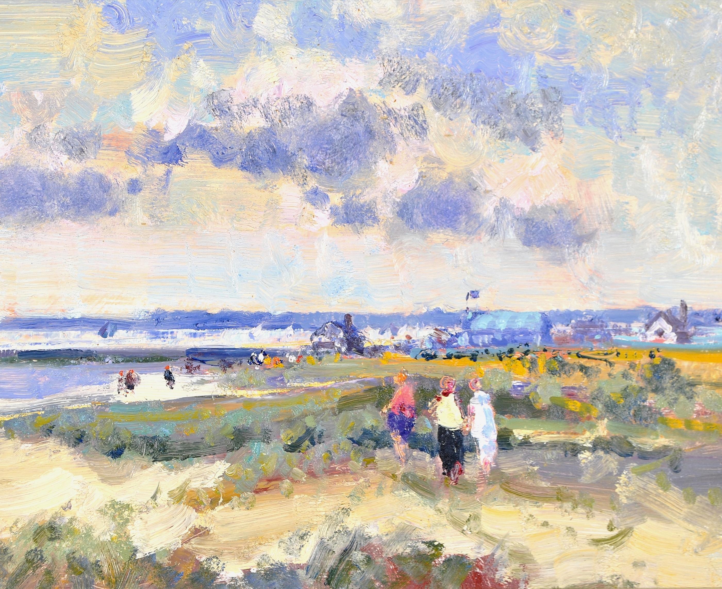 Dunas, Southwold - Pintura Impresionista Suffolk East Anglia Paisaje de Playa 2
