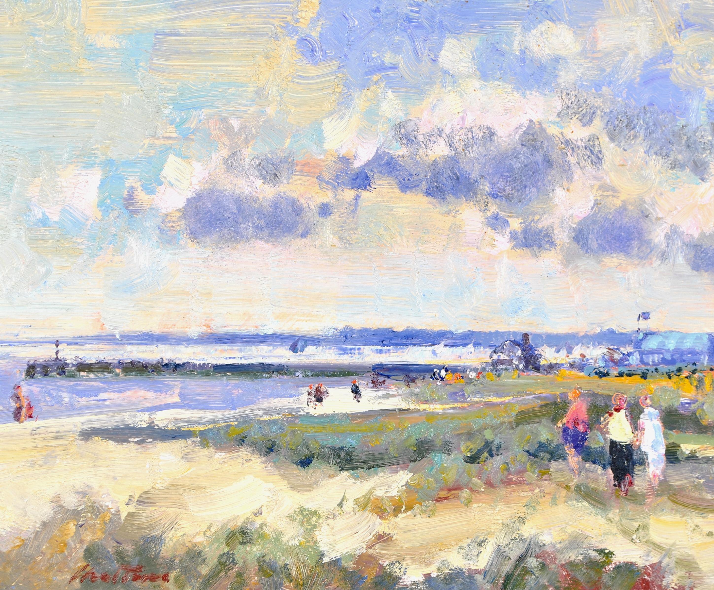 Dunas, Southwold - Pintura Impresionista Suffolk East Anglia Paisaje de Playa 3