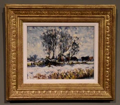 Peinture à l'huile de Geoffrey Chatten « Acle Marsh ».