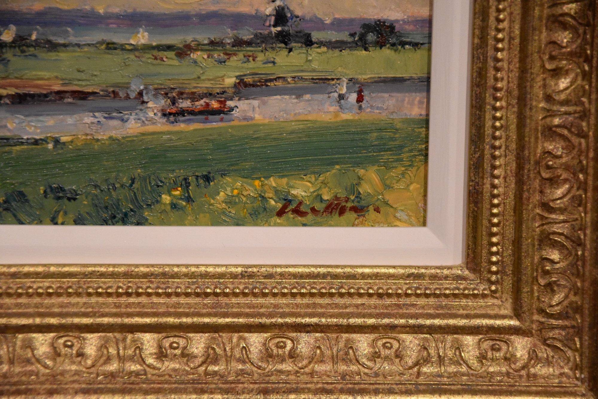 Peinture à l'huile de Geoffrey Chatten « Burgh, Norfolk ». 3