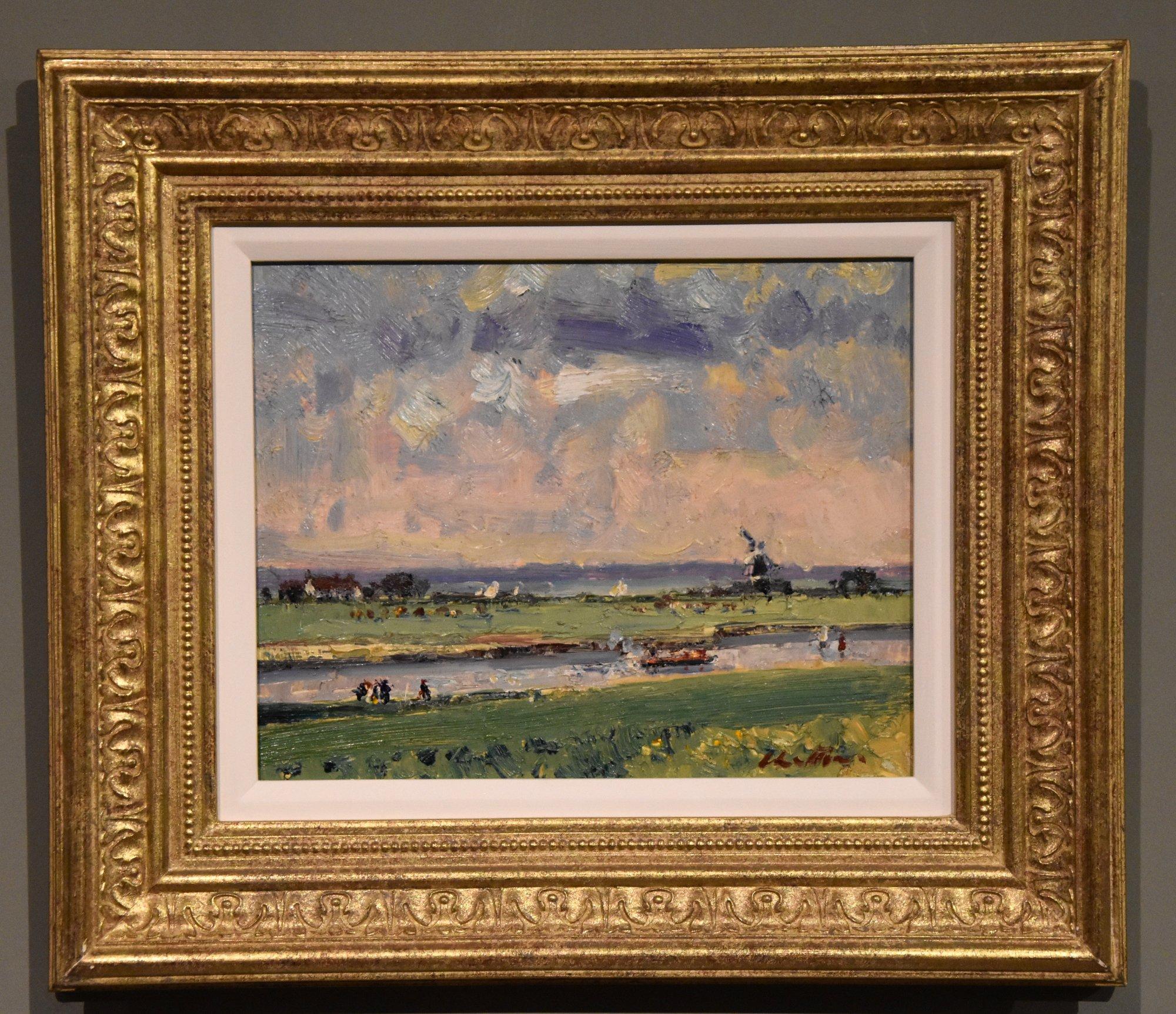 Peinture à l'huile de Geoffrey Chatten "Burgh, Norfolk" Né en 1938 Peintre impressionniste populaire du Norfolk, membre de la Royal Society of Artists et de la Great Yarmouth Society of Artists. Huile sur planche. Titre signé au verso 

Dimensions