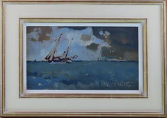 Huile sur panneau d'origine, Geoffrey Chatten R.B.A. « Off Gorleston »