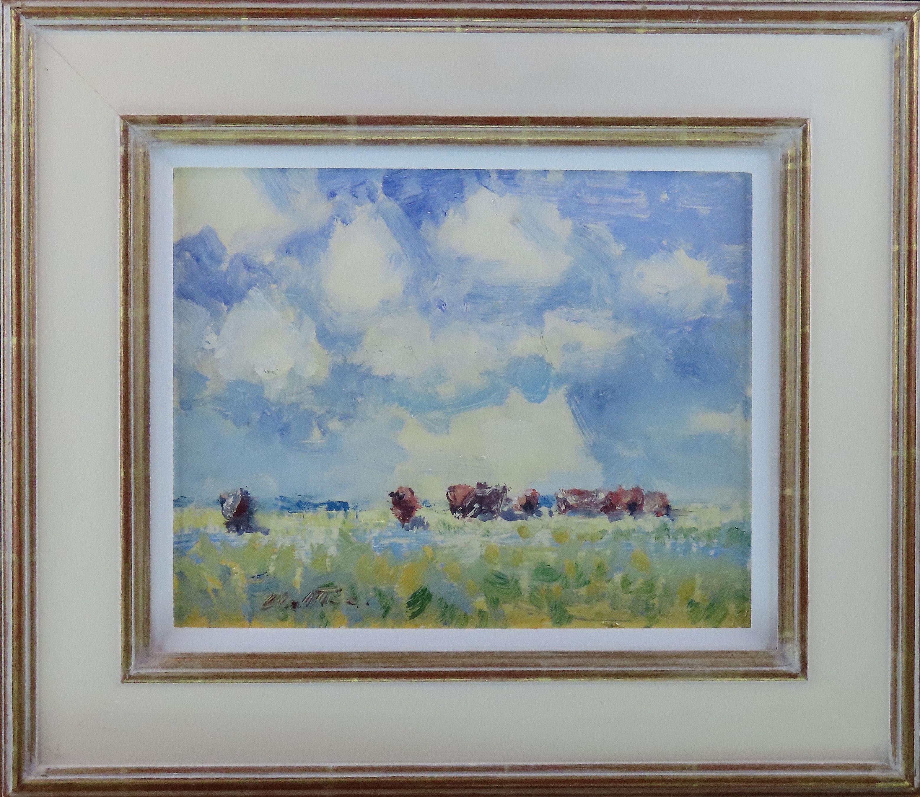 Ein Paar Original-Ölgemälde auf Karton, Geoffrey Chatten R.B.A. "Norfolk Landscapes"
