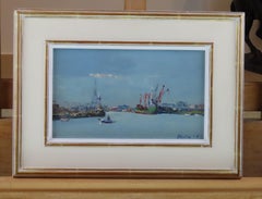 Original Oil on Board, Geoffrey Chatten R.B.A. "Yarmouth Harbour"