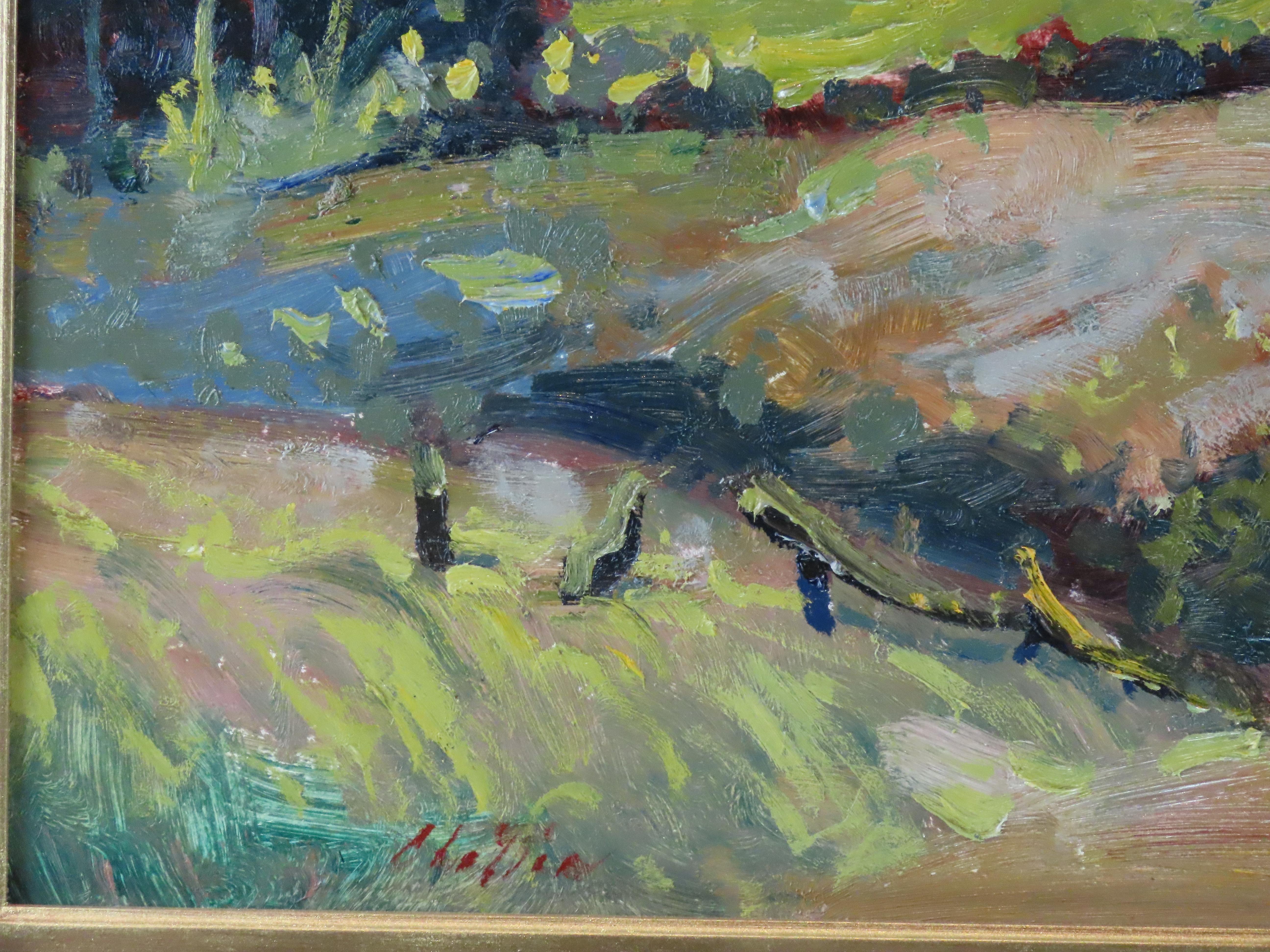 Original Ölgemälde auf Karton, Geoffrey Chatten R.B.A. „Herring Fleet Common“, Geoffrey Chatten im Angebot 6