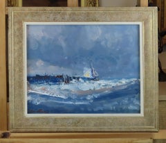Original Oil on Board, Geoffrey Chatten R.B.A."North Pier, Gt. Yarmouth"