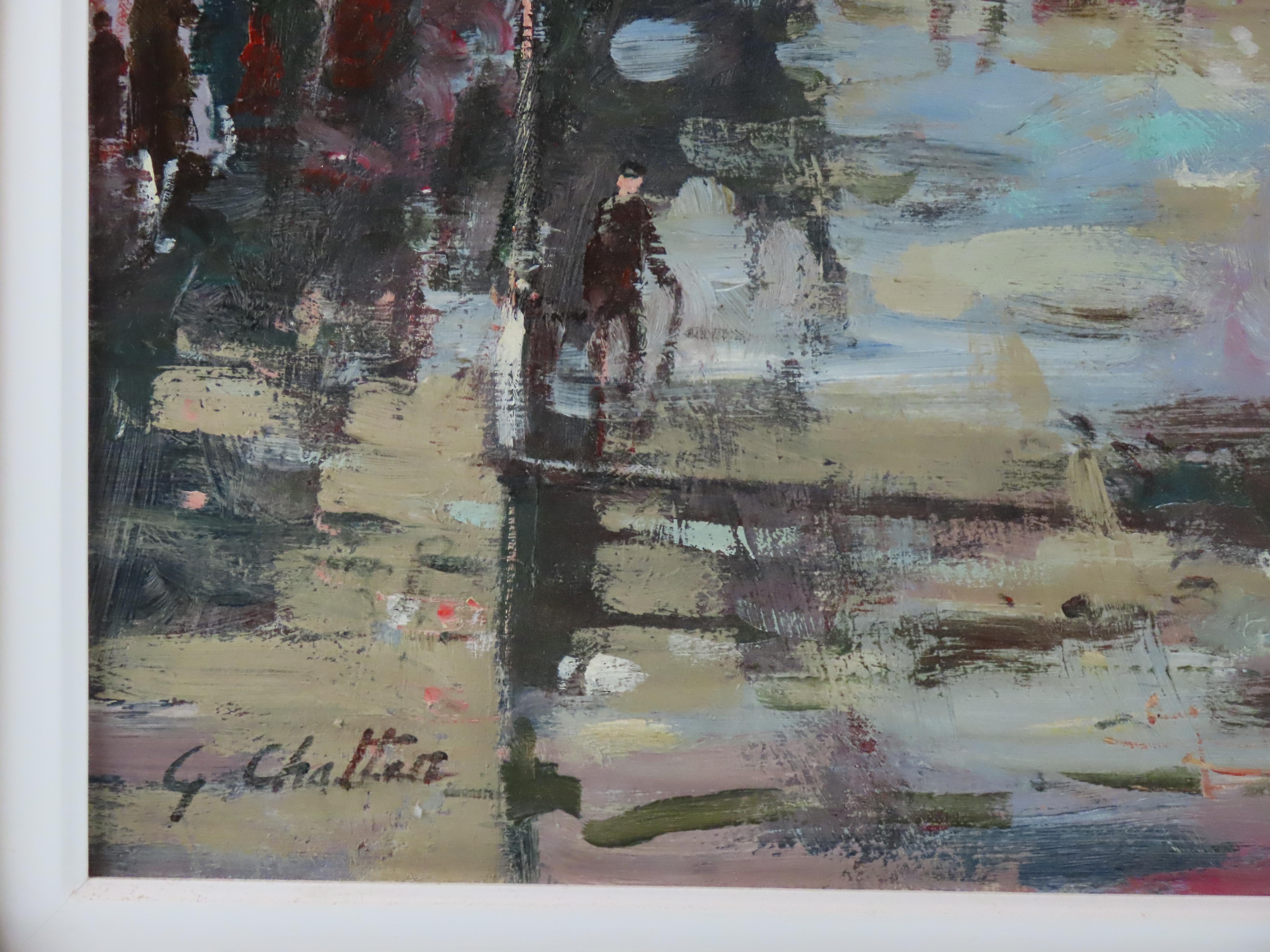 Original Ölgemälde auf Karton, Geoffrey Chatten R.B.A. „Yarmouth Market“ im Angebot 6