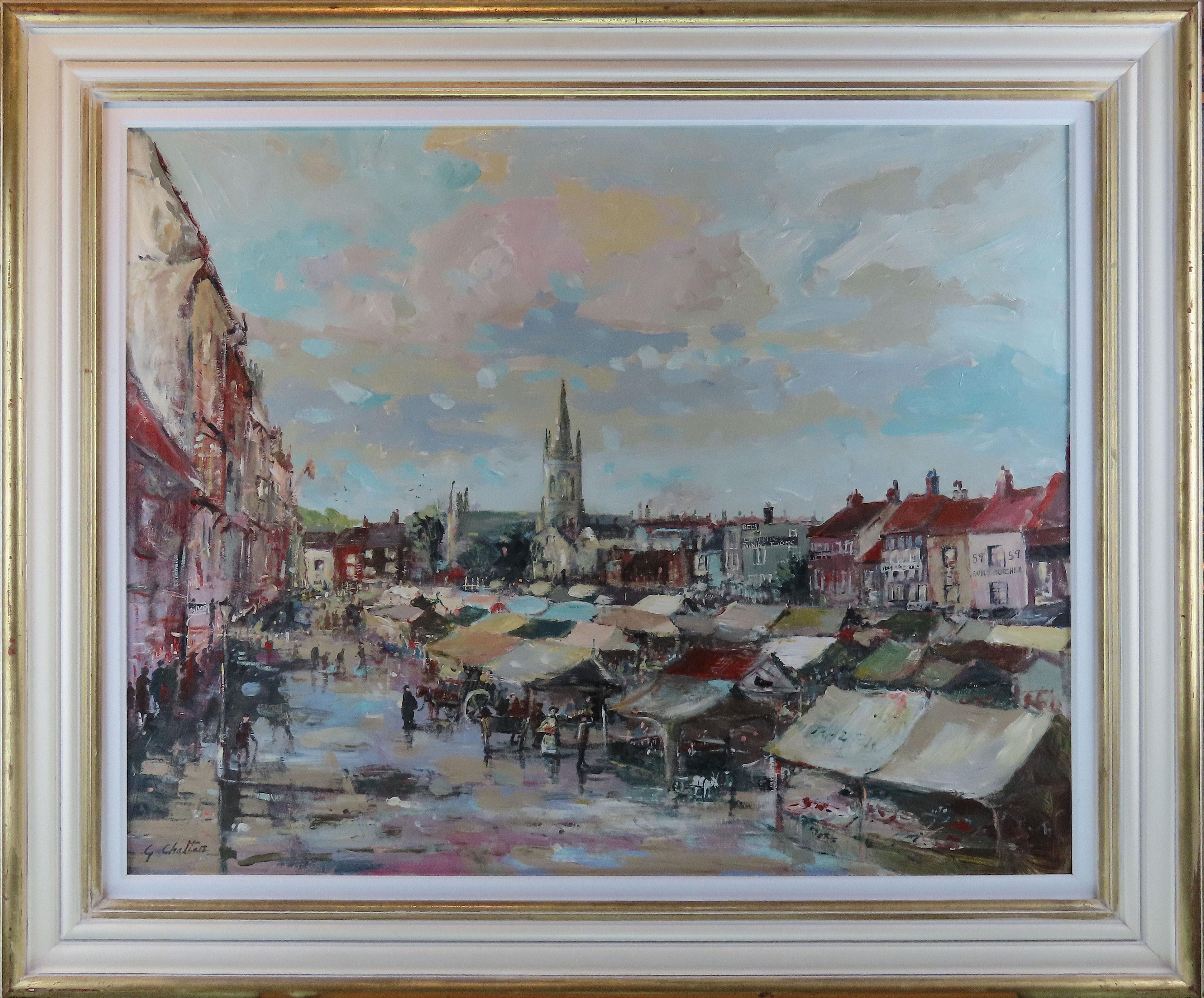 Geoffrey Chatten, R.B.A. Geboren in Gorleston 1938
Beliebter impressionistischer Maler, Mitglied der Royal Society of Artists und der Great Yarmouth Society of Artists.

Signiert, gemalt um 1980.
Original Öl auf Karton 
30 x 24 Zoll. 
Rahmengröße 37