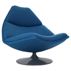 Geoffrey D. Harcourt "F588" Blue Lounge Chair for Artifort, 1974 Netherlands