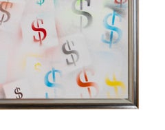 "Million Dollar Cowboy" Contemporary Framed Oil and Acrylic on Canvas Painting