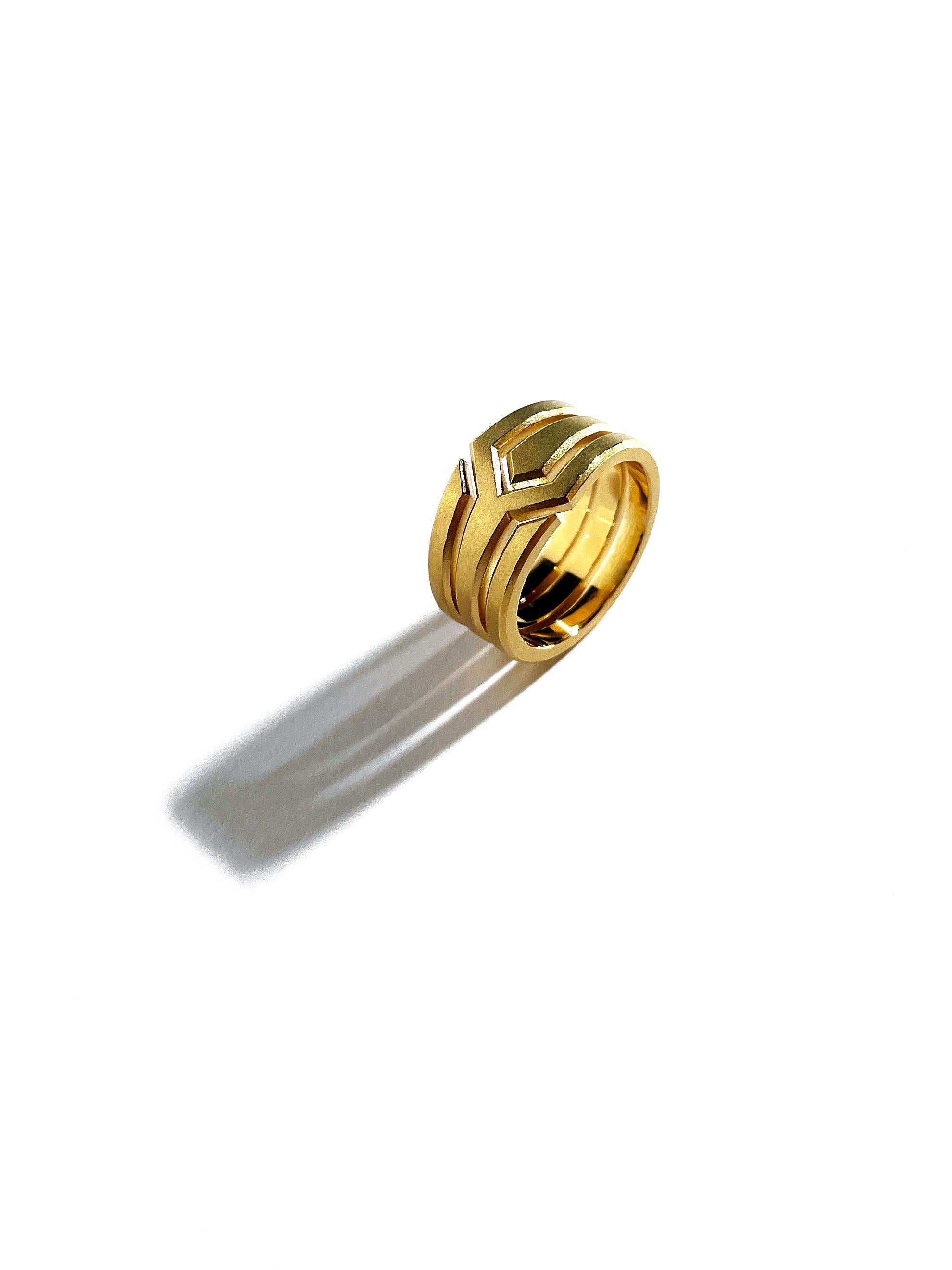 For Sale:  Geoffrey Good Frequency Ring in 18k Yellow Gold or Platinum 5