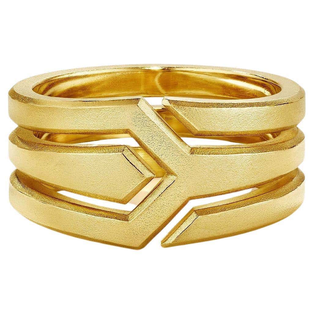 Customizable Geoffrey Good Frequency Ring in 18k Yellow Gold or ...